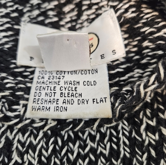 Talbots Black & White Flecked Mock‎ Neck Sleeveless Sweater Size MP Women's - Picture 5 of 7